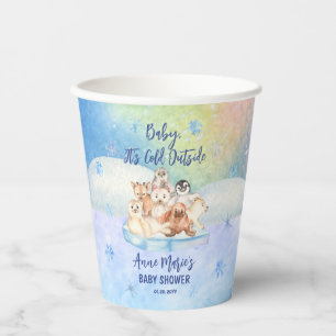 Baby Het is Koud Buiten Arctic Animals Baby shower Papieren Bekers