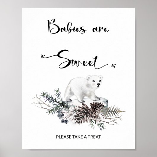 Baby het is koud buiten Babies zijn lief Poster (Voorkant)