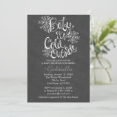 Baby Het is koud buiten Baby Boy Shower Invitation Kaart (Staand voorkant)
