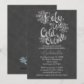 Baby Het is koud buiten Baby Boy Shower Invitation Kaart (Voorkant / Achterkant)