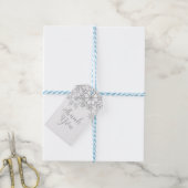 Baby Het is koud Buiten Baby Showe Silver Cadeaulabel (Met Touw)