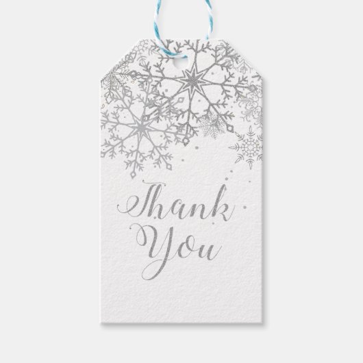 Baby Het is koud Buiten Baby Showe Silver Cadeaulabel (Voorkant)