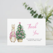 Baby het is koud buiten baby shower bedankt kaart (Staand voorkant)