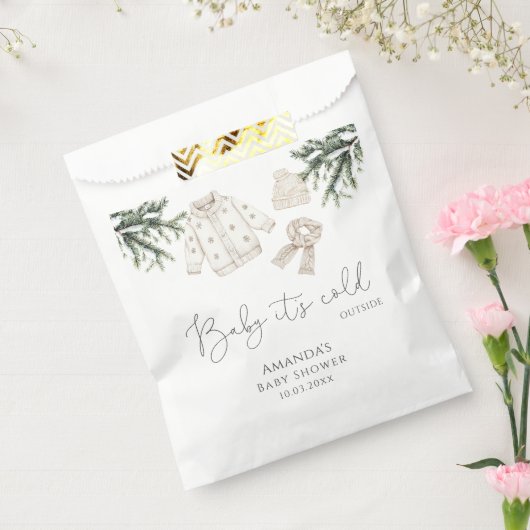 Baby Het is koud buiten Baby shower Bedankzakje (Gezegeld)