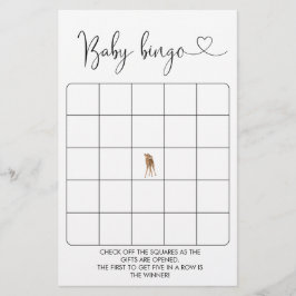 Baby Het is Koud Buiten Baby shower Bingo Game