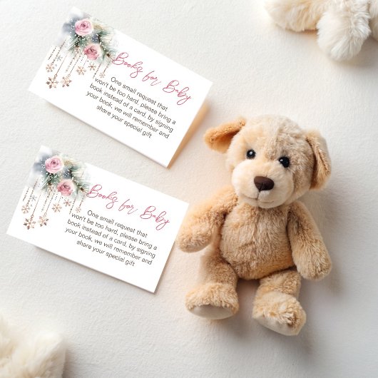 Baby Het is koud buiten baby shower boek aanvraag Informatiekaartje