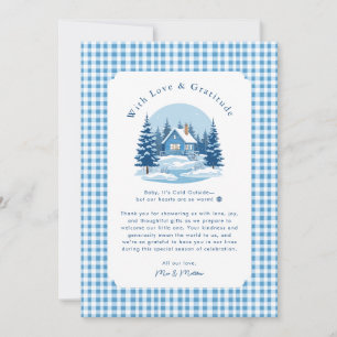 Baby Het is koud buiten Baby shower Dank je Bedankkaart