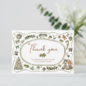 Baby Het is koud buiten Baby shower Dank je Kaart (Staand voorkant)