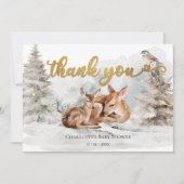 Baby het is koud buiten Baby shower Dank u Card Kaart (Voorkant)