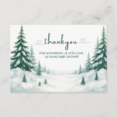 Baby Het is koud buiten Baby shower dank u kaart (Voorkant)