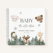 Baby Het is koud buiten Baby shower gastenboek Notitieboek (Voorkant)