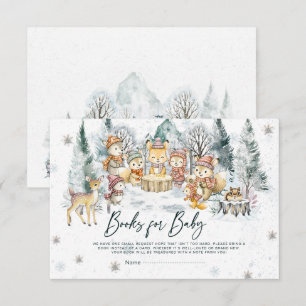 Baby Het Is Koud Buiten Baby Shower Houten Boeken Informatiekaartje