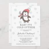 Baby Het is koud buiten Baby shower Kaart (Voorkant / Achterkant)