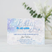 Baby het is koud buiten Baby shower Kaart (Staand voorkant)