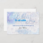 Baby het is koud buiten Baby shower Kaart (Voorkant / Achterkant)