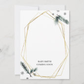 Baby Het is koud buiten Baby shower Kaart (Achterkant)