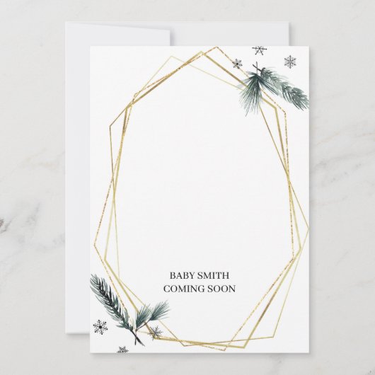 Baby Het is koud buiten Baby shower Kaart (Achterkant)