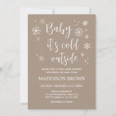 Baby Het is koud buiten Baby shower Kaart (Voorkant)