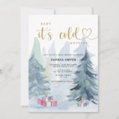 Baby het is koud buiten baby shower kaart (Voorkant)