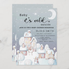 Baby het is koud buiten baby shower kaart