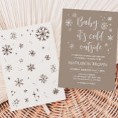 Baby Het is koud buiten Baby shower Kaart