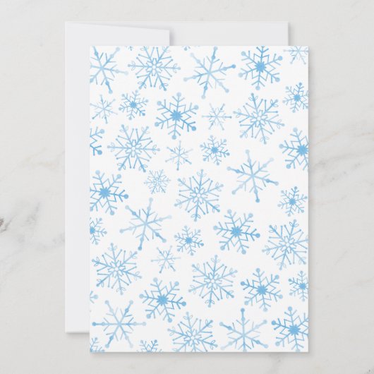 Baby Het is koud buiten Baby shower Kaart (Achterkant)