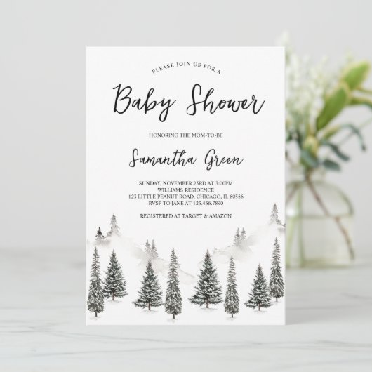 Baby Het is koud buiten Baby shower Kaart (Staand voorkant)