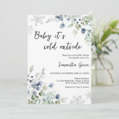 Baby Het is koud buiten Baby shower Kaart (Staand voorkant)