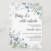 Baby Het is koud buiten Baby shower Kaart (Voorkant / Achterkant)