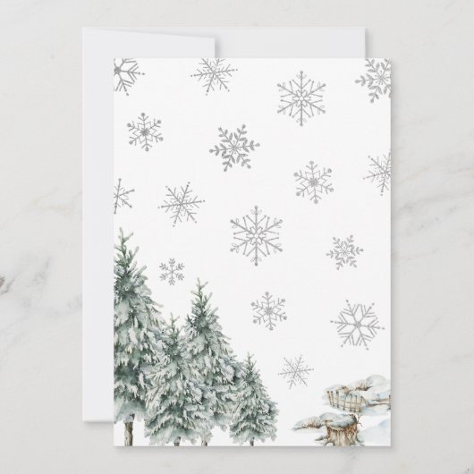 Baby Het is koud buiten Baby shower Kaart (Achterkant)