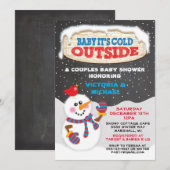 Baby het is koud buiten baby shower kaart (Voorkant / Achterkant)