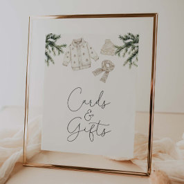 Baby Het is koud buiten Baby shower Kaarten & gesc Poster