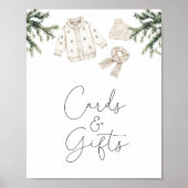 Baby Het is koud buiten Baby shower Kaarten & gesc Poster (Voorkant)