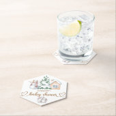 Baby het is koud buiten baby shower kartonnen onderzetters (Insitu)