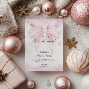 Baby het is koud buiten Baby Shower Kerstmis Kaart