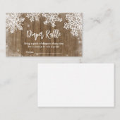 Baby het is koud Buiten Baby shower, luierspoeling Visitekaartje (Voorkant / Achterkant)