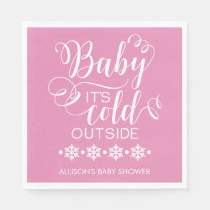 Baby Het is koud buiten Baby shower Napkin Servet