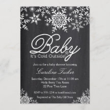 Baby Het is Koud Buiten Baby shower op Chalkboard