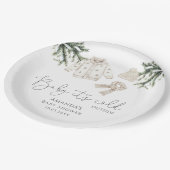 Baby Het is koud buiten Baby shower Papieren Bordje (Gekanteld)