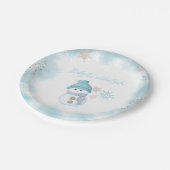 Baby Het is koud buiten Baby shower Papieren Bordje (Gekanteld)