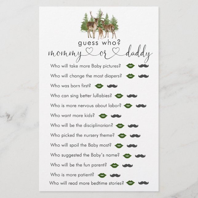 Baby Het is koud buiten Baby shower raad wie gamen (Voorkant)