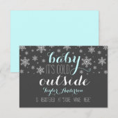 Baby het is koud buiten Baby shower Registry Inser Informatiekaartje (Voorkant / Achterkant)