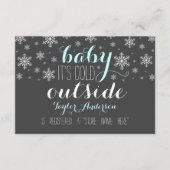 Baby het is koud buiten Baby shower Registry Inser Informatiekaartje (Voorkant)
