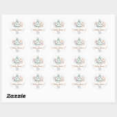 Baby het is koud buiten baby shower ronde sticker (Vel)