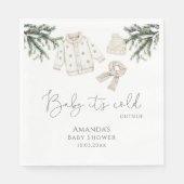 Baby Het is koud buiten Baby shower Servet (Voorkant)