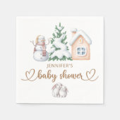 Baby het is koud buiten baby shower servet (Voorkant)