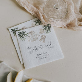 Baby Het is koud buiten Baby shower Servet
