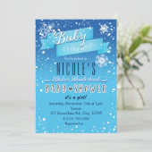 BABY Het is koud buiten BABY SHOWER Uitnodiging (Staand voorkant)
