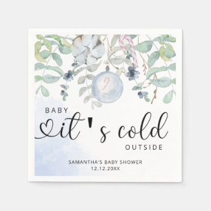 Baby het is koud buiten baby shower uitnodiging servet