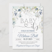 Baby het is koud buiten Baby shower uitnodiging Wi (Voorkant)